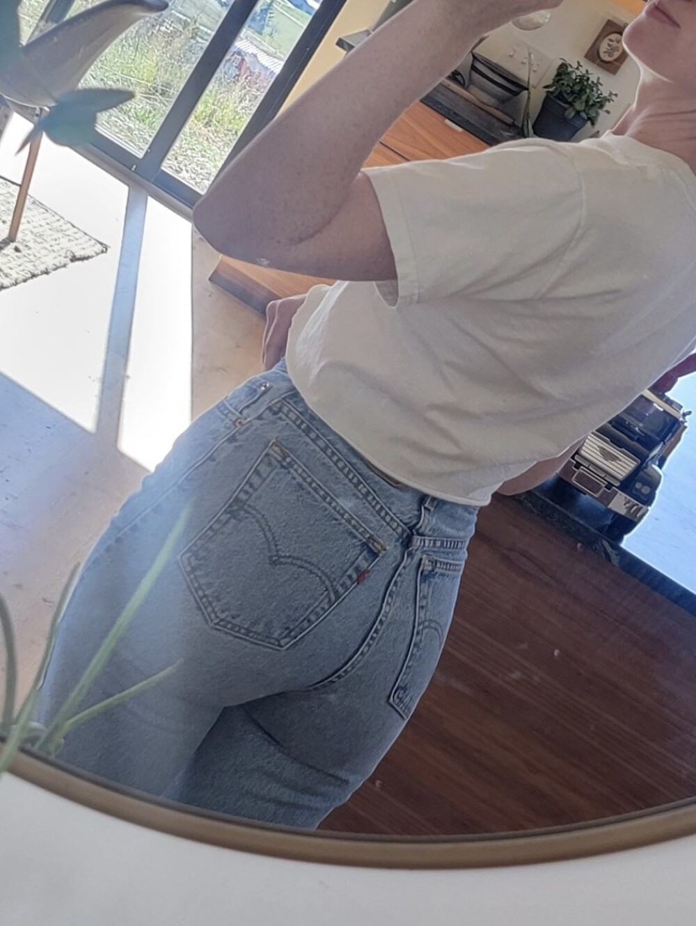 Vintage 90s Levis Jeans Straight High Waisted Light Wash Denim